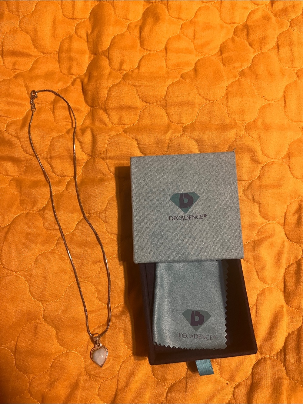 Heart Pendant Necklace - Silver Tone - Women Accessories